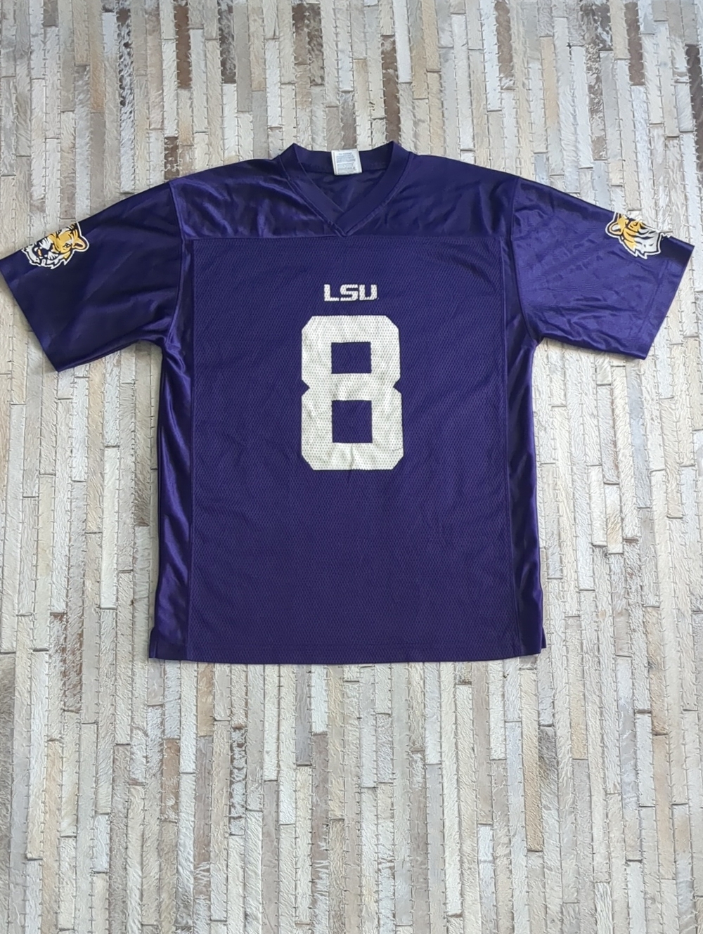 Vintage Knights Apparel LSU Tigers Size M Purple Mesh #8 Football Jersey